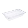 Durable 1/3 size polycarbonate food pan 2.5 inch deep. Break-resistant, stain-resistant, and easy to clean. Perfect for commercial kitchens, buffet service, and food prep. Packed by 24 each per case.