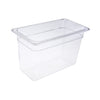 Durable 1/3 size polycarbonate food pan 8 inch deep. Break-resistant, stain-resistant, and easy to clean. Ideal for commercial kitchens, buffet service, and food prep. Packed by 12 each per case.