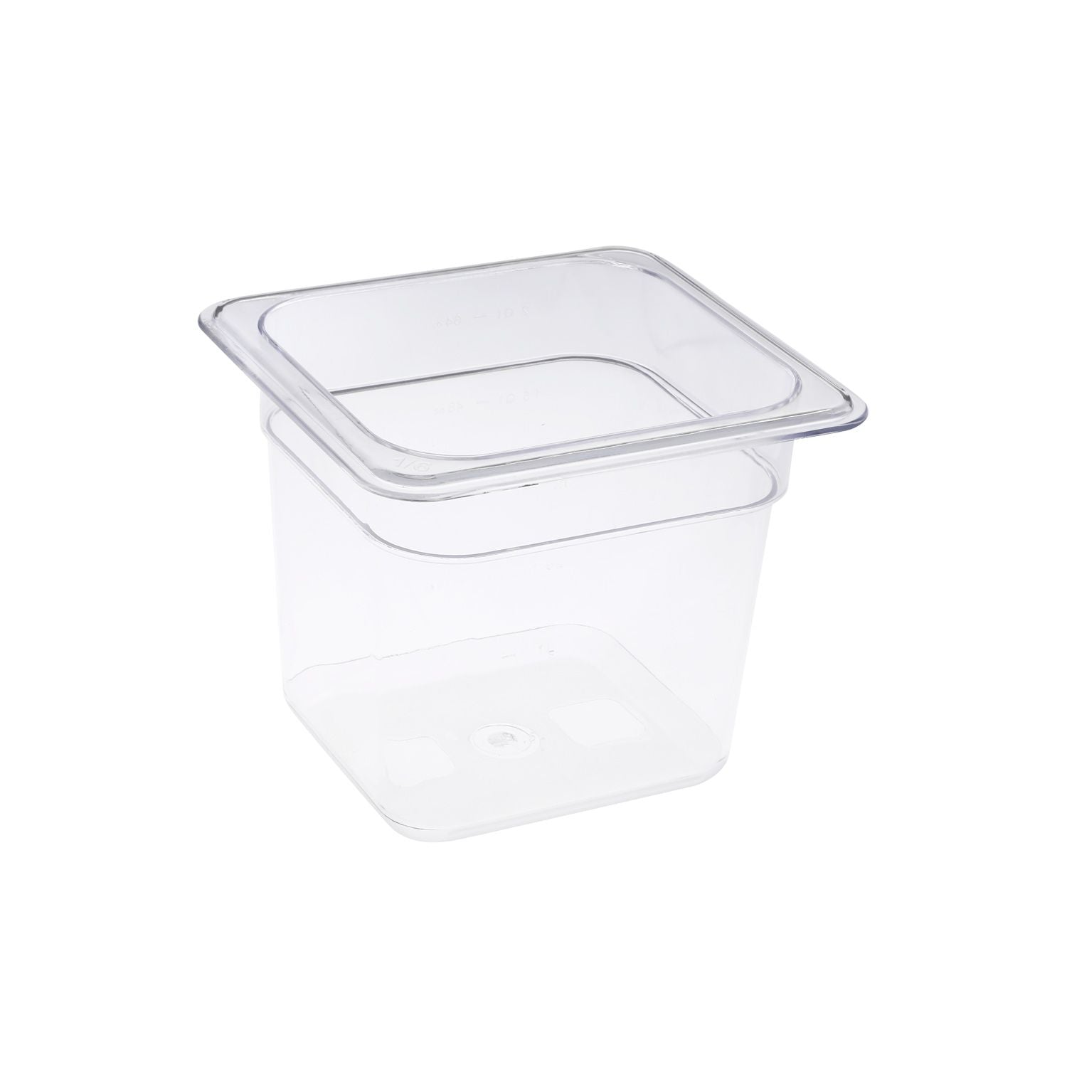 Durable 1/6 size polycarbonate food pan 6 inch deep. Break-resistant, stain-resistant, easy to clean. Perfect for commercial kitchens, buffet service, and food prep. Packed by 24 each per case.