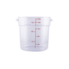 Food Storage Container Round Polycarbonate Clear 18QT, durable, shatter-resistant, easy to clean, clear for quick ID, ideal for bulk food prep. (Packed By: 6 Each Per Pack) for commercial kitchens.