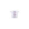 Food Storage Container Round Polycarbonate Clear 1QT, durable, shatter-resistant, easy to clean, clear for quick ID, ideal for portion control. (Packed By: 48 Each Per Pack) for food prep.