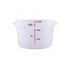 Round food storage container 12QT, translucent polypropylene – durable, lightweight, stain-resistant, stackable with easy-to-read markings. (Packed By: 12 Each Per Pack) for kitchen use.