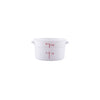 2QT translucent round food storage container made from polypropylene – durable, stain-resistant, stackable with visible measurements. (Packed By: 24 Each Per Pack) for kitchen use.