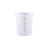 8QT round food storage container, translucent polypropylene – durable, stain-resistant, stackable, and easy to clean with clear markings. (Packed By: 12 Each Per Pack) for kitchen storage.