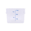 Food Storage Container Square Polycarbonate Clear 12QT, durable, stackable, shatter-resistant, easy to clean, clear for fast ID. (Packed By: 12 Each Per Pack) for kitchen and foodservice use.