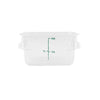 Food Storage Container Square Polycarbonate Clear 2QT, durable, shatter-resistant, stackable, easy to clean, clear for quick content ID. (Packed By: 24 Each Per Pack) for kitchen storage.