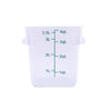 Food Storage Container Square Polycarbonate Clear 4QT, durable, shatter-resistant, stackable, easy to clean, clear for quick content ID. (Packed By: 48 Each Per Pack) for kitchens.
