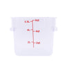 Food Storage Container Square Polycarbonate Clear 6QT, durable, shatter-resistant, stackable, easy to clean, clear for quick content ID. (Packed By: 24 Each Per Pack) for commercial kitchens.