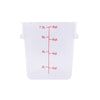 Food Storage Container Square Polycarbonate Clear 8QT, durable, shatter-resistant, stackable, easy to clean, clear for fast ID. (Packed By: 24 Each Per Pack) for commercial kitchens.