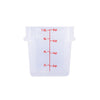 8QT square food storage container made of translucent polypropylene – durable, space-saving, stackable, with printed measurements. (Packed By: 24 Each Per Pack) for kitchen storage needs.