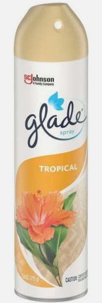 Glade Spray Air Freshener Tropical, 7.6oz – air freshener with vibrant tropical fruity and floral fragrance for any room.