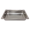 Full-size water pan for chafer with mirror-polished finish, durable build, and steam-efficient design; perfect for catering, buffets, and foodservice to maintain food temperature and quality.