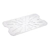 Full-size polycarbonate drain shelf for food pans, durable and easy to clean, ideal for commercial kitchens, catering, and buffets, supports food pans and allows efficient drainage to maintain freshness.