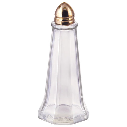 G-110 and G-111 1oz Stainless Steel and Brass Top Tower Shaker
