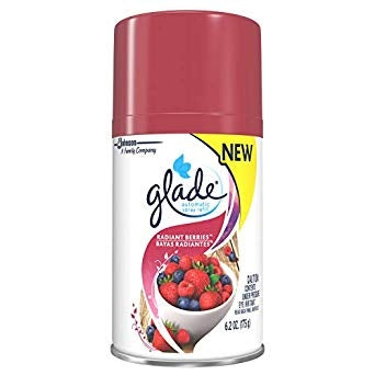 Glade Automatic Spray Refill in Radiant Berries brings a cheerful burst of fruity sweetness to your home, combining bright berry notes with sugary magnolia for a vibrant, uplifting fragrance. Designed for use with Glade's reimagined automatic spray holders, each refill provides up to 60 days of freshness with customizable timing options. This 6-count set offers consistent fragrance delivery, making it perfect for bathrooms, bedrooms, and common areas that need a long-lasting, inviting scent.