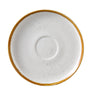 This Saucer GL-002 offers a refined presentation for hot beverages. Crafted from high-quality porcelain, it features a smooth white surface with subtle speckles and a softly colored rim, echoing the collection's contemporary charm. Designed to pair perfectly with the matching Glory cup, this saucer adds a polished, coordinated touch to coffee and tea service.