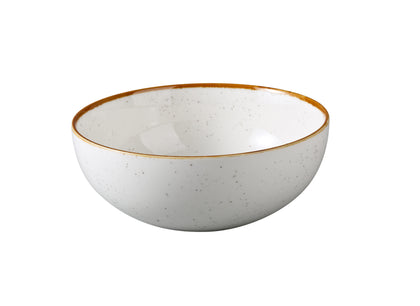 Yanco Ramen Bowl GL-307 blends artisanal charm with modern appeal. Crafted from porcelain, it features a speckled white finish and a subtle colored rim, bringing a sophisticated touch to traditional noodle presentations. Ideal for ramen, pho, or hearty soups, this bowl combines function and style for contemporary dining settings.