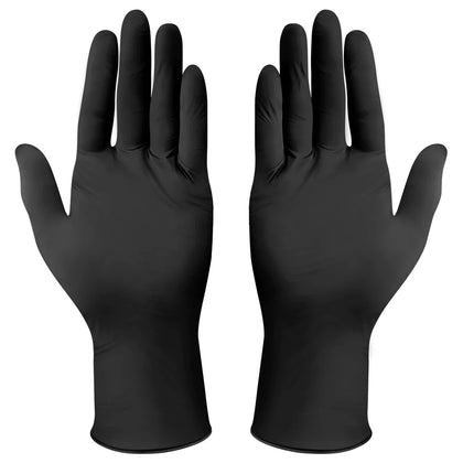 GLN-LB/MB, 3Mil, 100pcs/box Black Powder-Free Nitrile Gloves