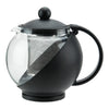 GTP-25 25oz Black Glass Teapot w/ SS Strainer & PP Exterior