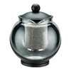 GTP-25 25oz Black Glass Teapot w/ SS Strainer & PP Exterior