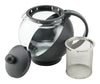 GTP-25 25oz Black Glass Teapot w/ SS Strainer & PP Exterior