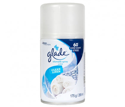 Glade Automatic Spray Refill in Clean Linen fills your space with the crisp, comforting scent of freshly washed linens. Designed for use with Glade Automatic Spray units, this refill delivers timed fragrance bursts every 9, 18, or 36 minutes, leaving your room consistently fresh and inviting. Crafted by master perfumers and infused with essential oils, it’s the perfect air care solution for any setting..
