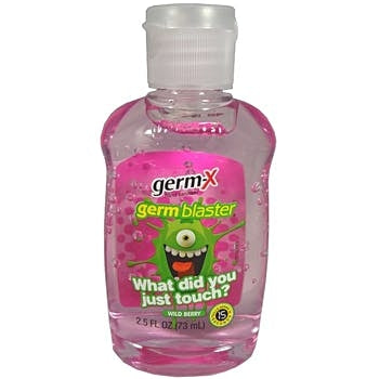 GermX Wild Berry Hand Sanitizer provides powerful germ-fighting action with a burst of fruity freshness. Its compact size makes it ideal for on-the-go protection, while the wild berry scent adds a pleasant twist to your sanitizing routine. With a fast-drying formula that leaves hands feeling clean and refreshed, it's perfect for everyday use.