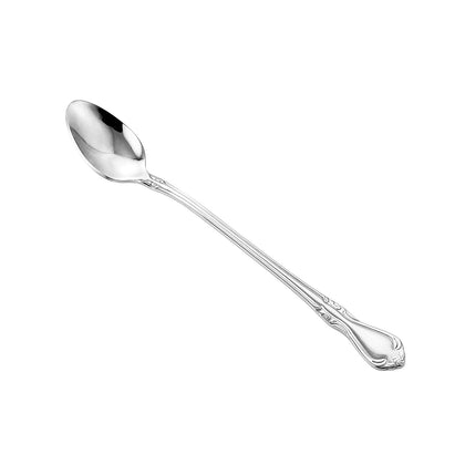 Glamour Iced Tea Spoon 7.5 inch long handle, made of 18/8 stainless steel with mirror finish, extra heavyweight for elegant foodservice use, bulk packed 25 dozen per case