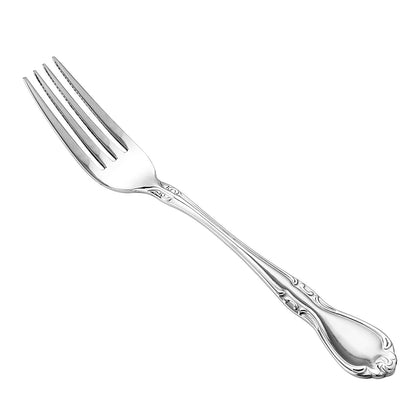 Glamour Table Fork 8 1/8 inch, crafted from 18/8 extra heavyweight stainless steel with polished finish; durable commercial flatware ideal for fine dining; packed 25 dozen per case