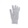 Glove cut-resistant A5 with gray wristband size L; durable, ANSI-rated protection, comfortable fit, easy to clean and reuse; packed 120 each per pack; ideal for kitchen or industrial use.