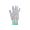 Glove cut-resistant A5 with green wristband, size M; durable, ANSI-rated protection, flexible fit, easy to clean and reuse; packed 120 each per pack; ideal for kitchen, food prep, or industrial use.