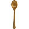 Gold disposable soup spoon, perfect for soups, stews, and desserts. Elegant, durable, and ideal for weddings, parties, and events. Adds sophistication and convenience with easy cleanup and style.