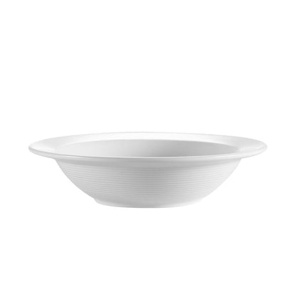 Grapefruit dish 13oz, 6 3/8-inch durable serving bowl, chip-resistant fruit dish, scratch-resistant dessert plate, stackable side dish bowl, restaurant-quality tableware, modern white dish