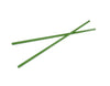 A pack of 10 green plastic chopsticks, vibrant and durable for everyday use.



