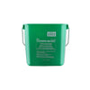 Green 6QT cleaning bucket with durable plastic build, color-coded for hygiene and food safety in commercial kitchens, janitorial services, or healthcare environments. Easy-carry handle included.