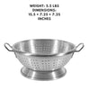 11-quart heavy-duty aluminum colander, perfect for draining pasta, vegetables, and more with durability and ease.



