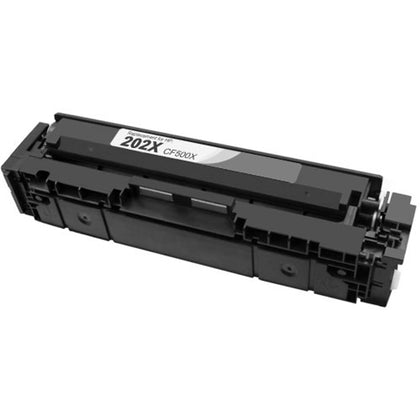 CF500X (202X) black toner cartridge compatible with HP Color LaserJet Pro M254, M254dw, M280, M281cdw, M281fdw, prints up to 3,200 pages.