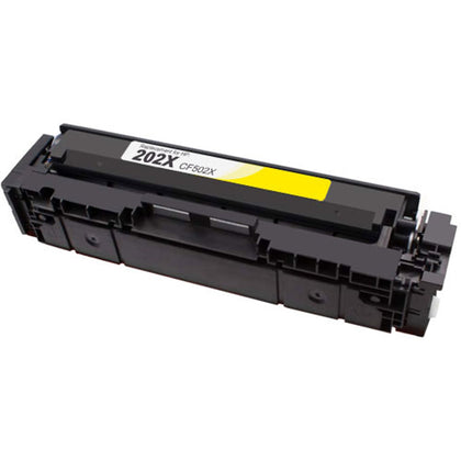 CF502X Yellow toner cartridge compatible with HP Color LaserJet Pro M254, M254dw, M280, M281cdw, M281fdw, prints up to 2,500 pages.