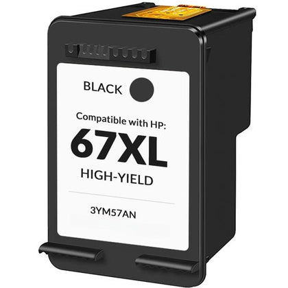 HP 67XL black compatible ink cartridge for DeskJet printers
