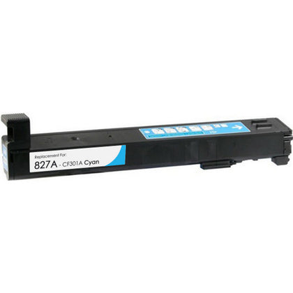 CF301A (827A) Cyan Compatible Toner Cartridge for HP Color LaserJet Enterprise Flow MFP M880, 32,000 pages.