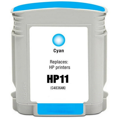 HP 11 Cyan compatible ink cartridge for Inkjet and OfficeJet printers
