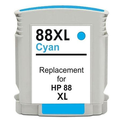 88XL Cyan Compatible Ink Cartridge for HP OfficeJet printers K550, K8600, L7480, L7500, and L7600, high-yield 1,700 pages with vibrant, professional cyan prints.