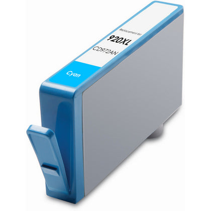 Compatible HP 920XL Cyan Ink Cartridge – high-yield 700-page replacement for HP OfficeJet 6000 and 6500 printers.