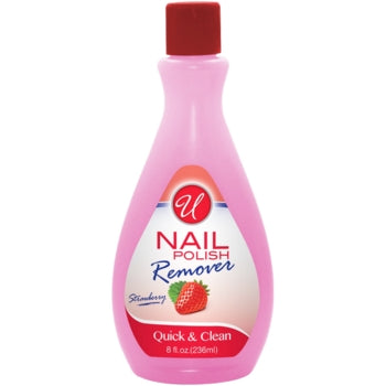 U Nail Polish Remover offers a quick and clean way to remove nail polish while treating your nails with care. Infused with a pleasant strawberry scent, this remover is formulated with conditioning agents that help prevent dryness, bitterness, and whitening of the nails. It not only effectively cleans off polish but also works to strengthen your nails, leaving them healthier and more beautiful with each use.