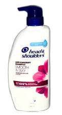 Head & Shoulders Smooth & Silky Shampoo with Pump, 650ml (22 fl oz), 12-Pack for smooth, frizz-free, and dandruff-free hair.
