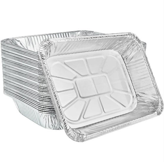 Half-Size Deep Aluminum Pan, Durable and Disposable for Cooking, Baking, Roasting, and Food Storage