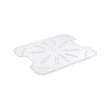 Half size durable polycarbonate drain shelf for PC food pans, easy to clean, supports effective drainage to maintain food freshness, ideal for commercial kitchens, catering, and buffet service setups.