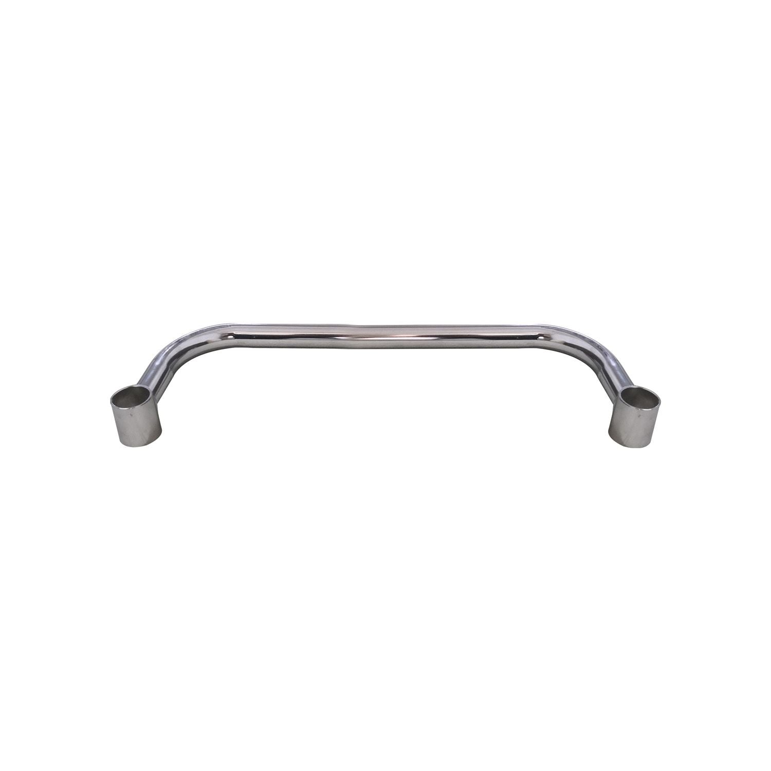 Handle chrome-plated for wire cart/shelving 24 inches; rust-resistant, provides durable support for moving and maneuvering carts and shelving units in residential, commercial, or industrial settings.