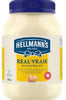 Hellmann's Real Mayonnaise, 890ml jars, case of 10, rich and creamy mayo made with real ingredients for sandwiches, salads, and dips.