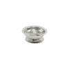 High-shine stainless steel sherbet dish, 3.5 oz capacity, dessert cup ideal for serving ice cream, sorbet, fruit, catering buffets, restaurants, diners, cafes, dishwasher safe, durable quality.